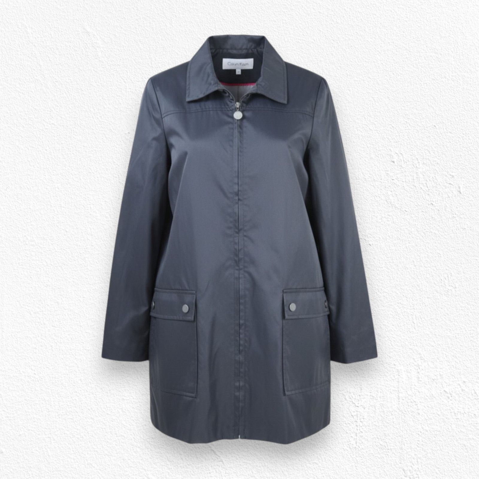 Calvin Klein Calvin Klein Black Minimal Rain Jacket Size Small Size S / US 4 / IT 40 - 1 Thumbnail