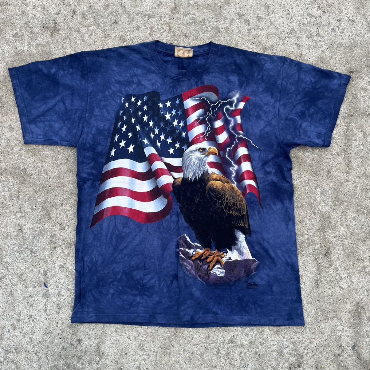 Vintage CRAZY USA American Bald Eagle Tie-Dye Awesome Print AOP L Size US L / EU 52-54 / 3 - 2 Thumbnail
