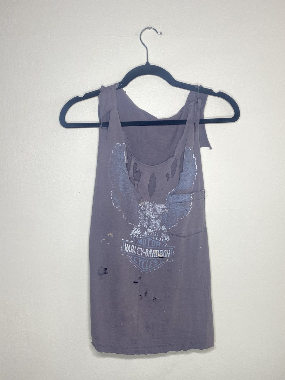 Harley Davidson 1970’s/80’s Harley Davidson Oklahoma City Thrashed Tank Top Size US S / EU 44-46 / 1 - 2 Thumbnail