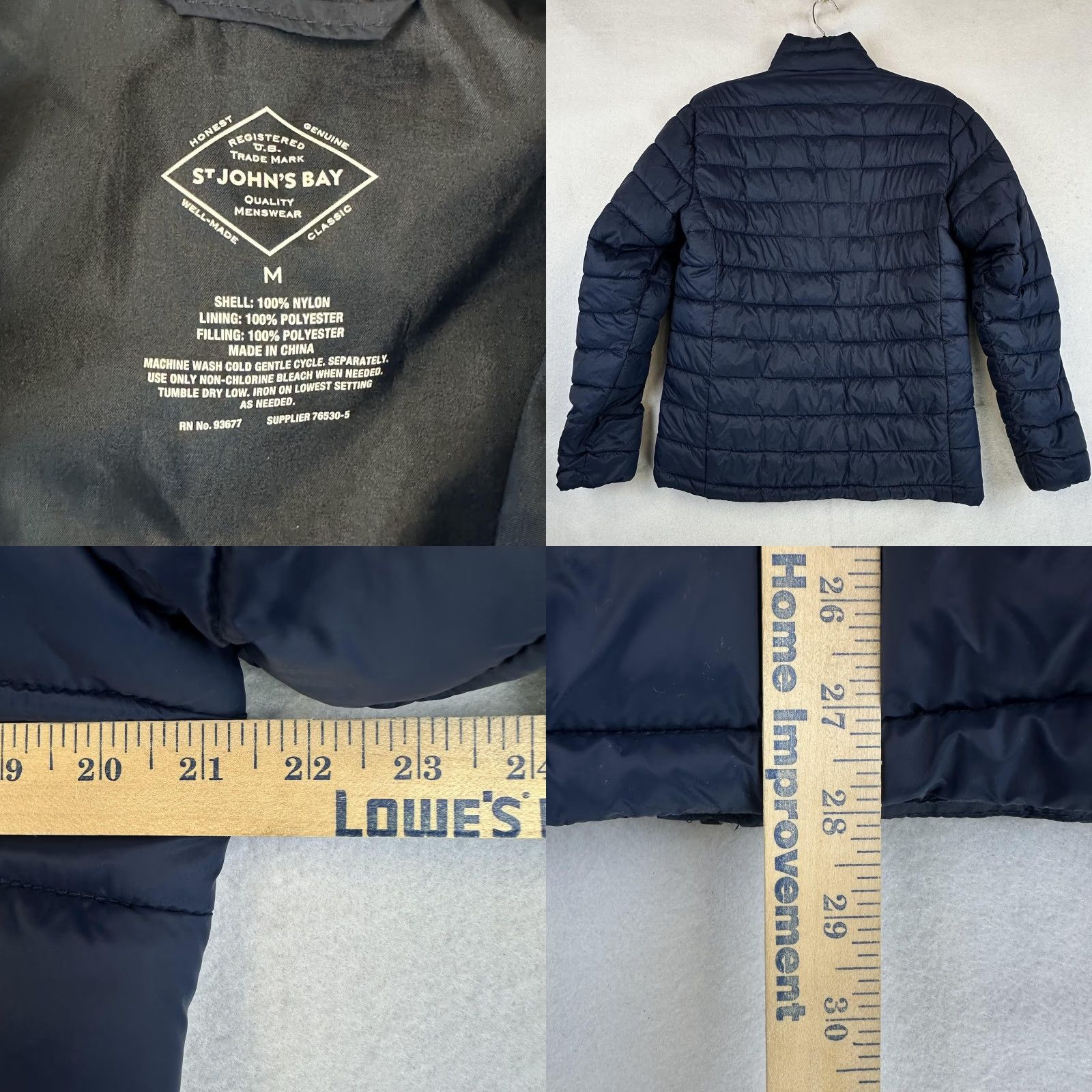 Vintage St Johns Bay Puffer Jacket Mens M Lightweight Water Resistant Everyday Coat Shirt Size US M / EU 48-50 / 2 - 8 Thumbnail