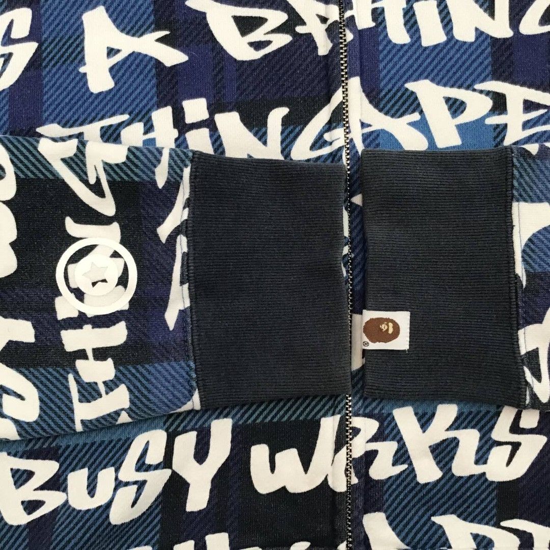Bape BAPE GRAFFITI CHECK Shark Full Zip Hoodie a bathing ape Size US L / EU 52-54 / 3 - 6 Thumbnail
