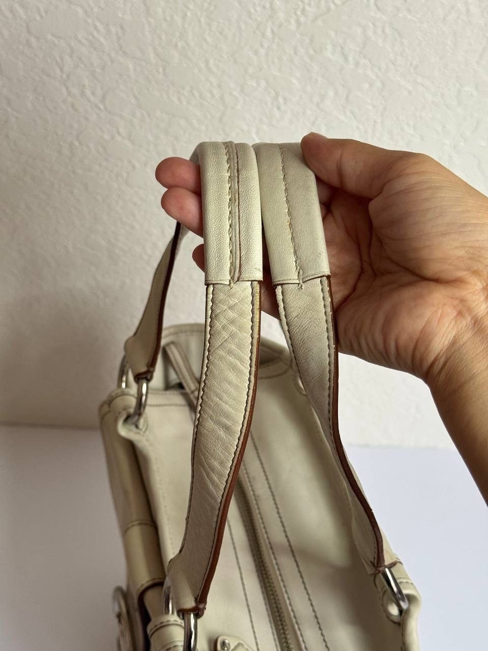 Coach Coach Y2K SoHo Buckle Flap White/Cream Leather Tote Size ONE SIZE - 6 Thumbnail