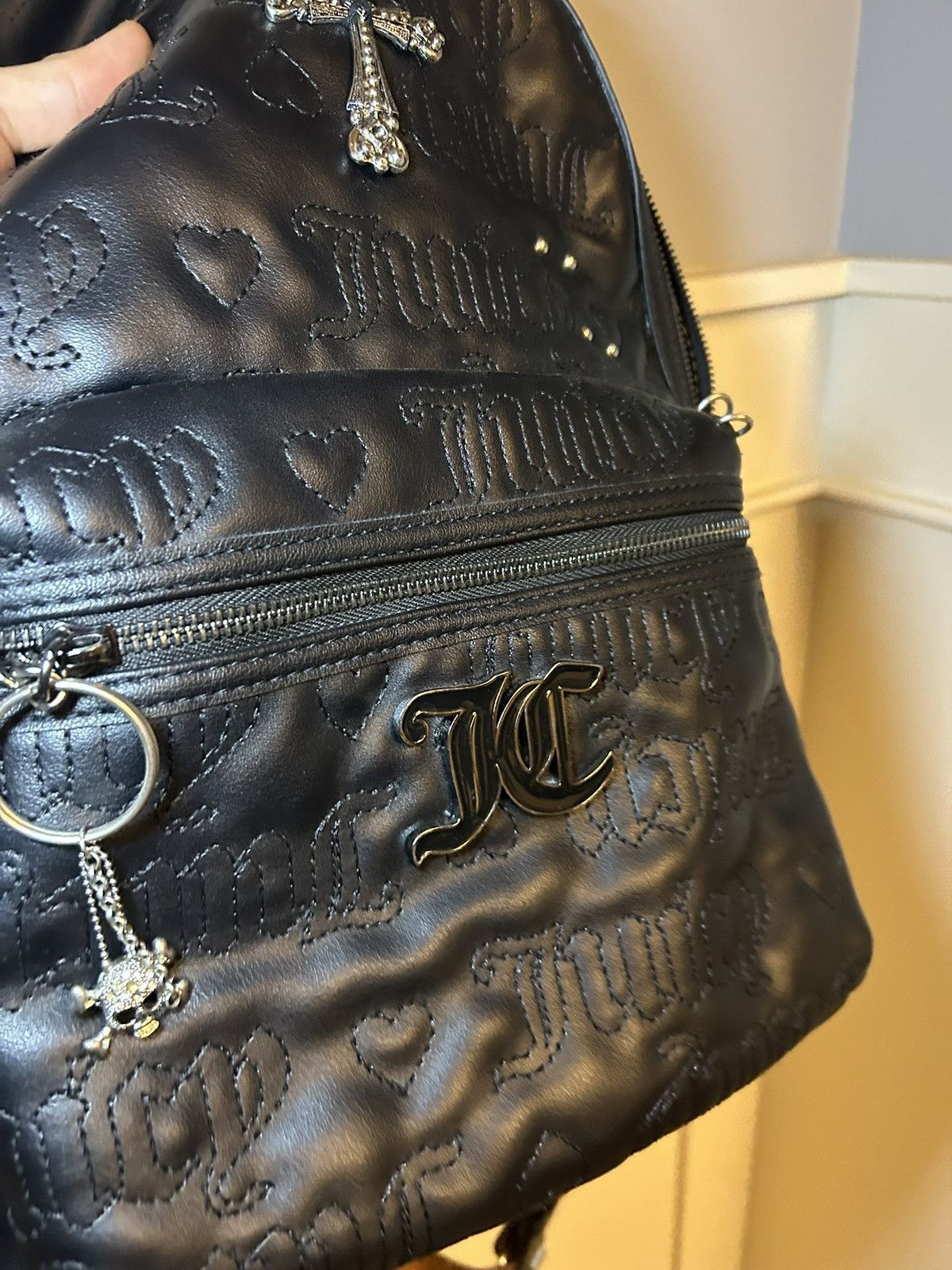 Juicy Couture Jeans Custom vintage reconstructed Juicy Couture piercing backpack Size ONE SIZE - 10 Thumbnail