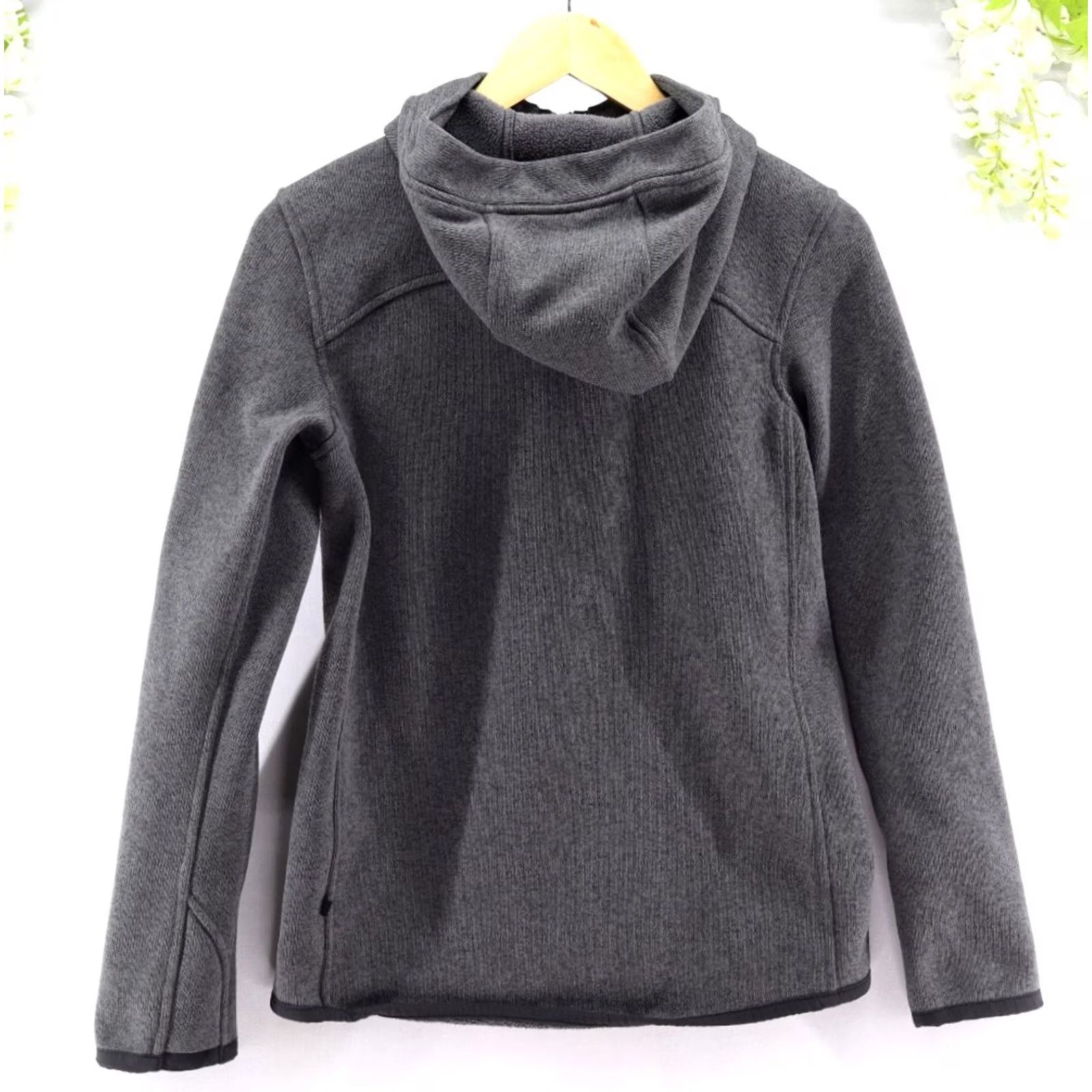 Lululemon Lululemon Women's Hooded Pullover Its Fleecing Cold Mock Neck Long Sleeve Zip Kangaroo Front Pocket Logo Heathered Black Sz 4 Size S / US 4 / IT 40 - 2 Thumbnail