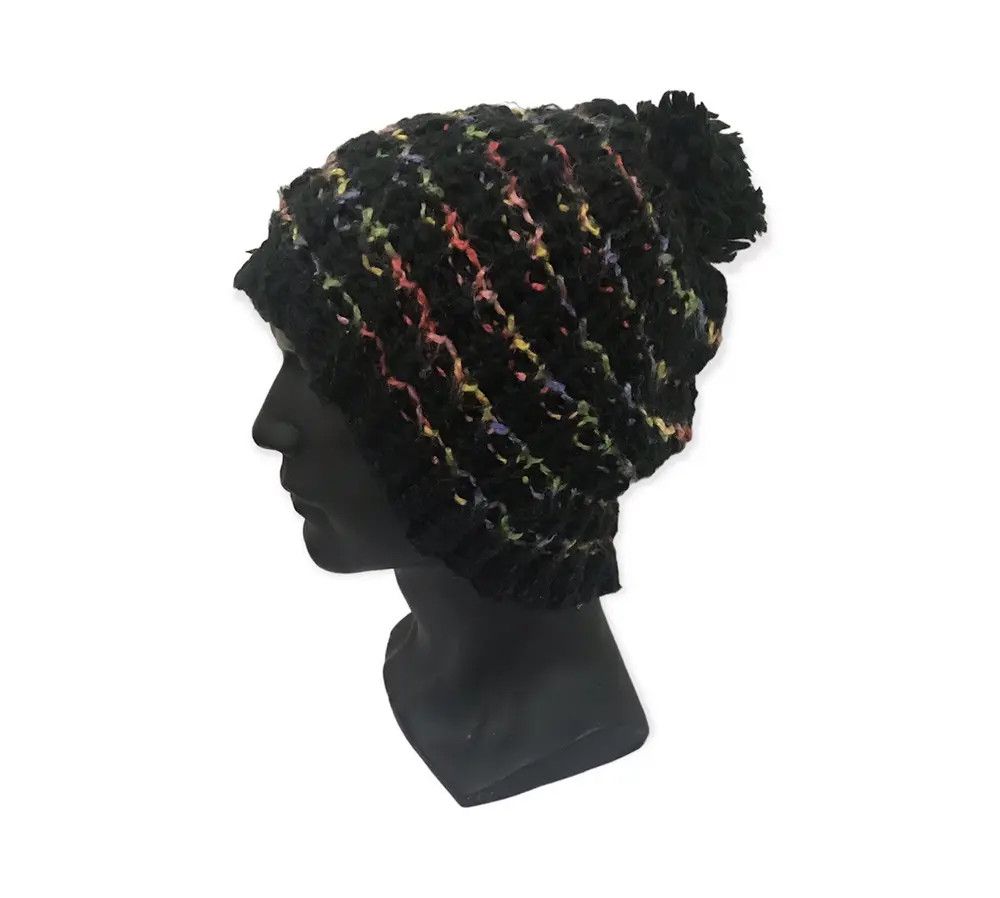 image of Knit Multicolour Beanie Hat, Men's