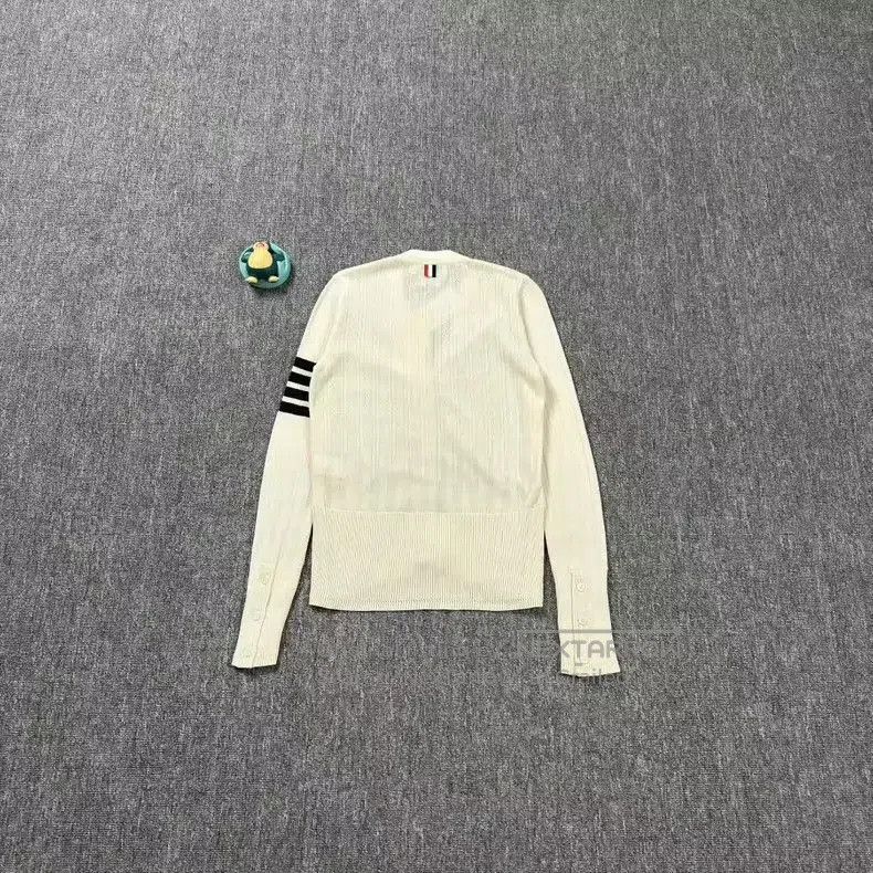 Thom Browne Thom Browne White Stripe Knit Cardigan. Size US M / EU 48-50 / 2 - 3 Thumbnail