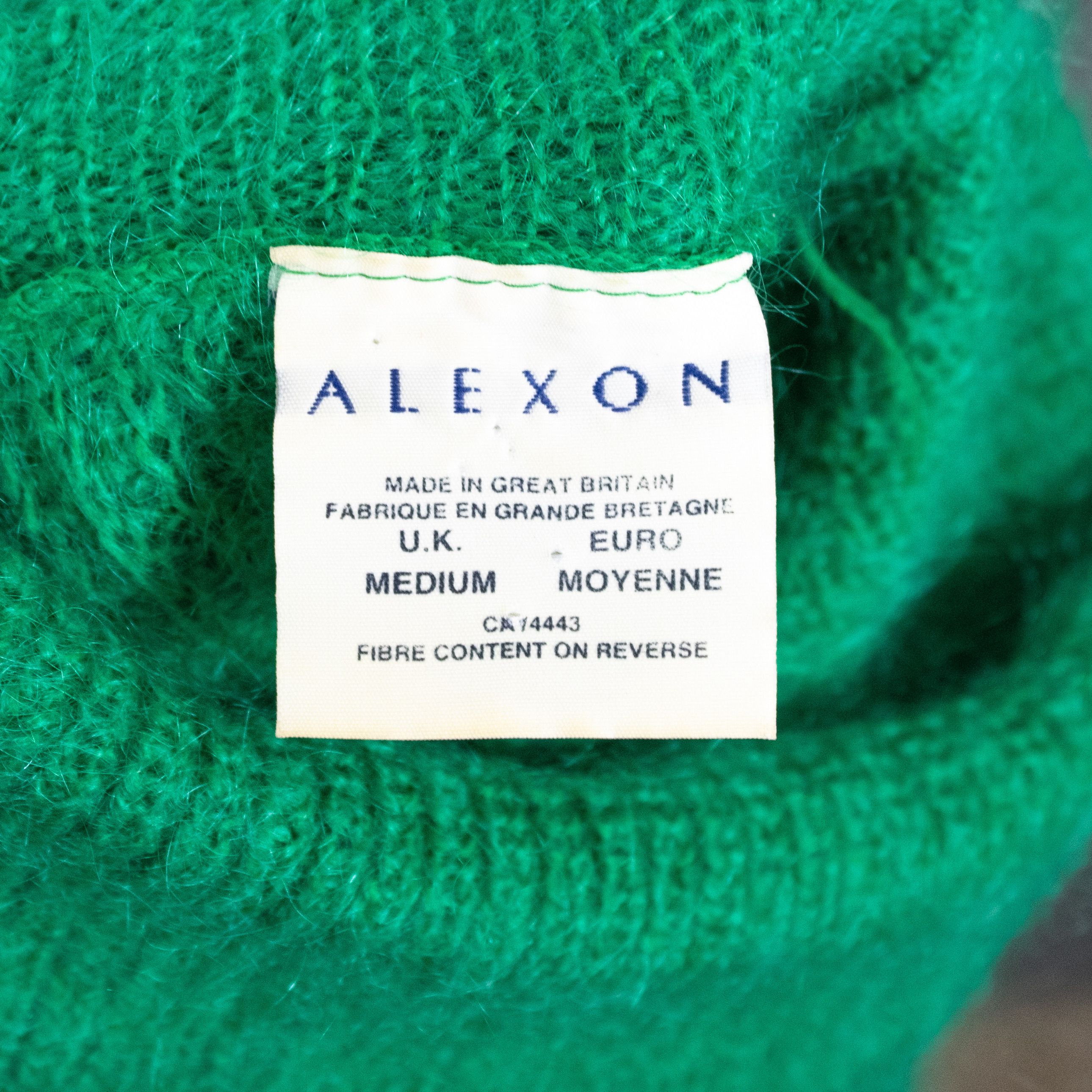 Japanese Brand Vintage VTG 1990's Alexon Kelly Green Mohair Shaggy Sweater Size US M / EU 48-50 / 2 - 5 Thumbnail
