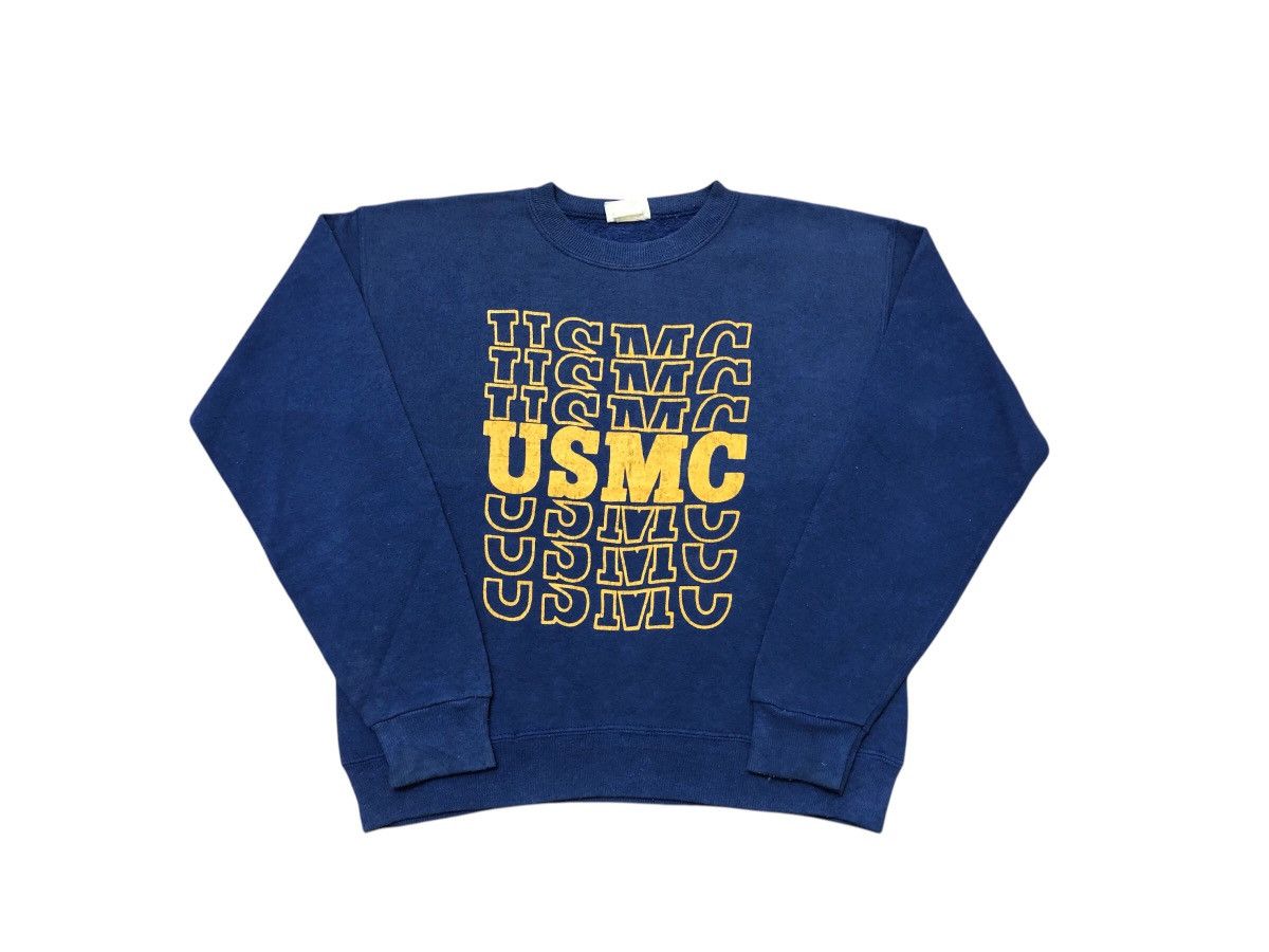 Vintage Vintage USMC Sweatshirt Biglogo United State Marine College Size US S / EU 44-46 / 1 - 1 Thumbnail