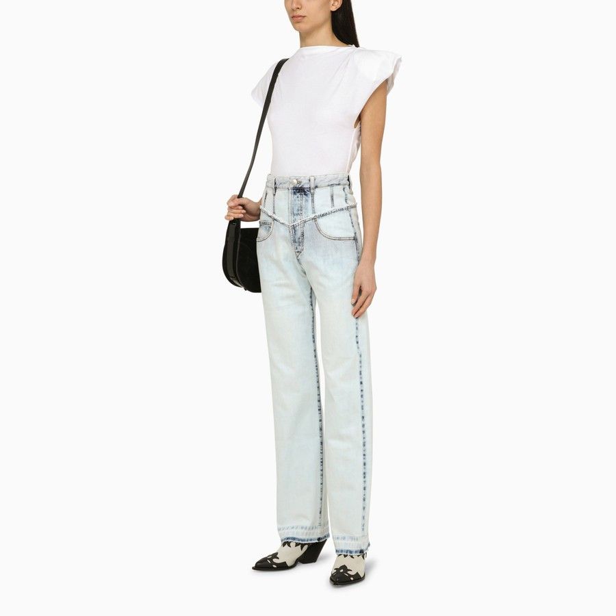 Isabel Marant o1d2blof0824 Denim Jeans in Light Blue Size 27" / US 4 / IT 40 - 2 Thumbnail