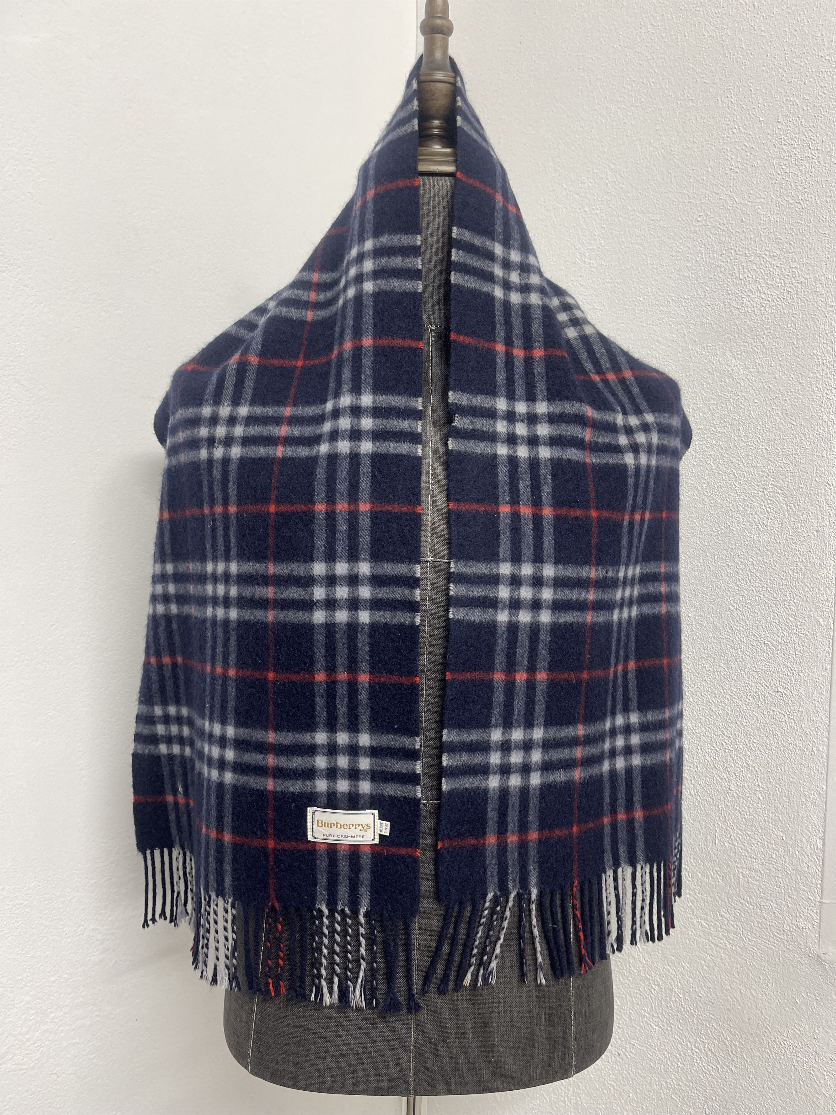 Burberry Vintage Burberrys Checkered Muffler Scarf - 6232 Size ONE SIZE - 3 Thumbnail