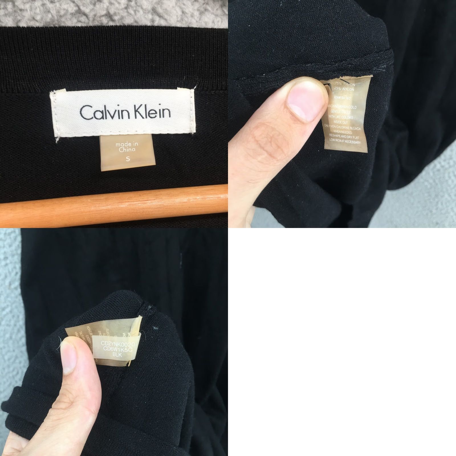 Calvin Klein Calvin Klein Bodycon Sweater Dress Womens Black Lace Up V-Neck Casual S Size S / US 4 / IT 40 - 10 Thumbnail