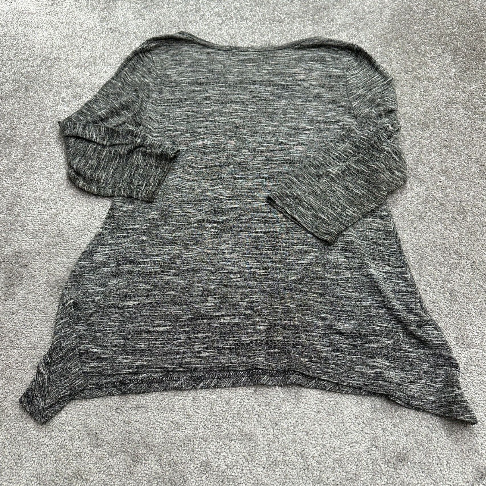 Vintage Zac & Rachel Sweater Pullover Womens XL Gray Round Neck Lightweight Stretch Knit Size XL / US 12-14 / IT 48-50 - 2 Thumbnail