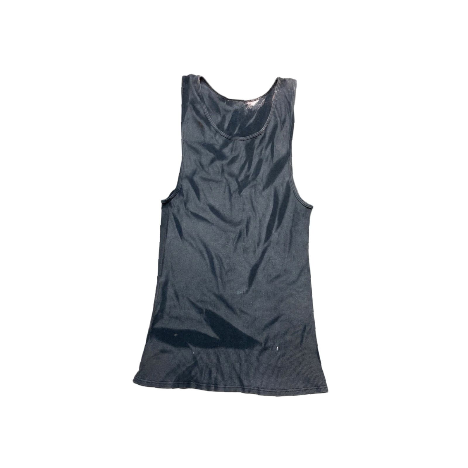 Fruit Of The Loom Fruit of the Loom ribbed tank top beater shirt faded black cotton soft goth XL Men's T-Shirt Size US XL / EU 56 / 4 - 1 Thumbnail