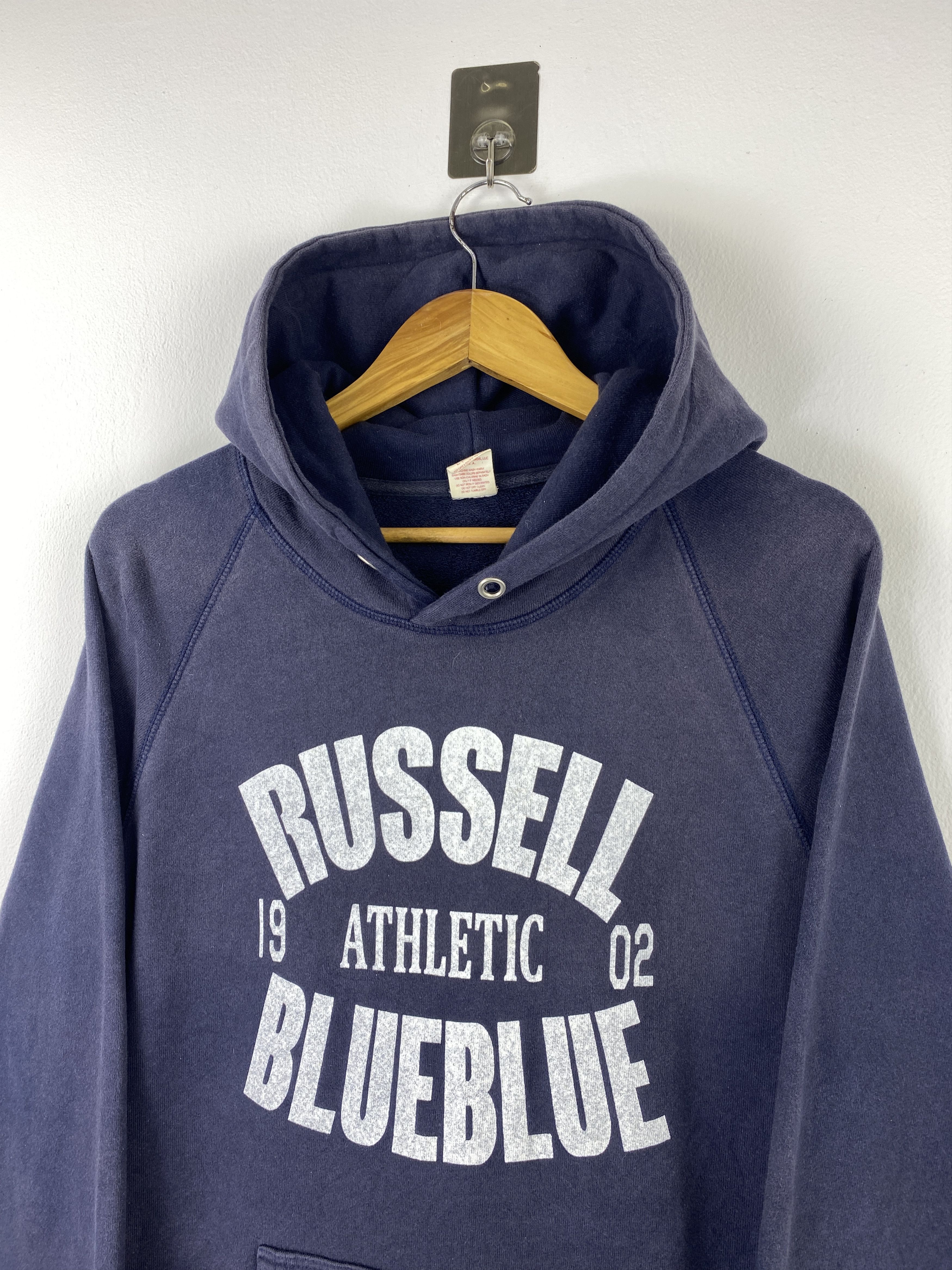 Vintage Vintage 90s Russell Athletic x Blue Blue Hoodie SH0426 Size US L / EU 52-54 / 3 - 9 Thumbnail