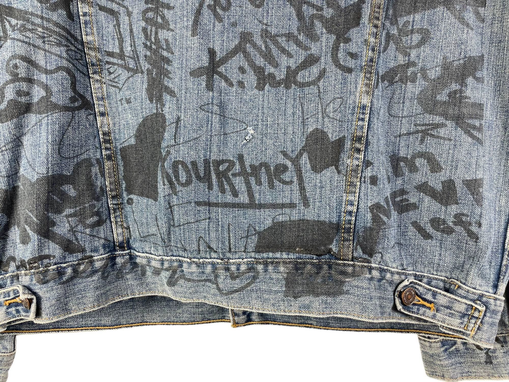 Levi's Levi’s Kanye West TLOP 2016 Graffiti Denim Jacket Size US XL / EU 56 / 4 - 5 Thumbnail