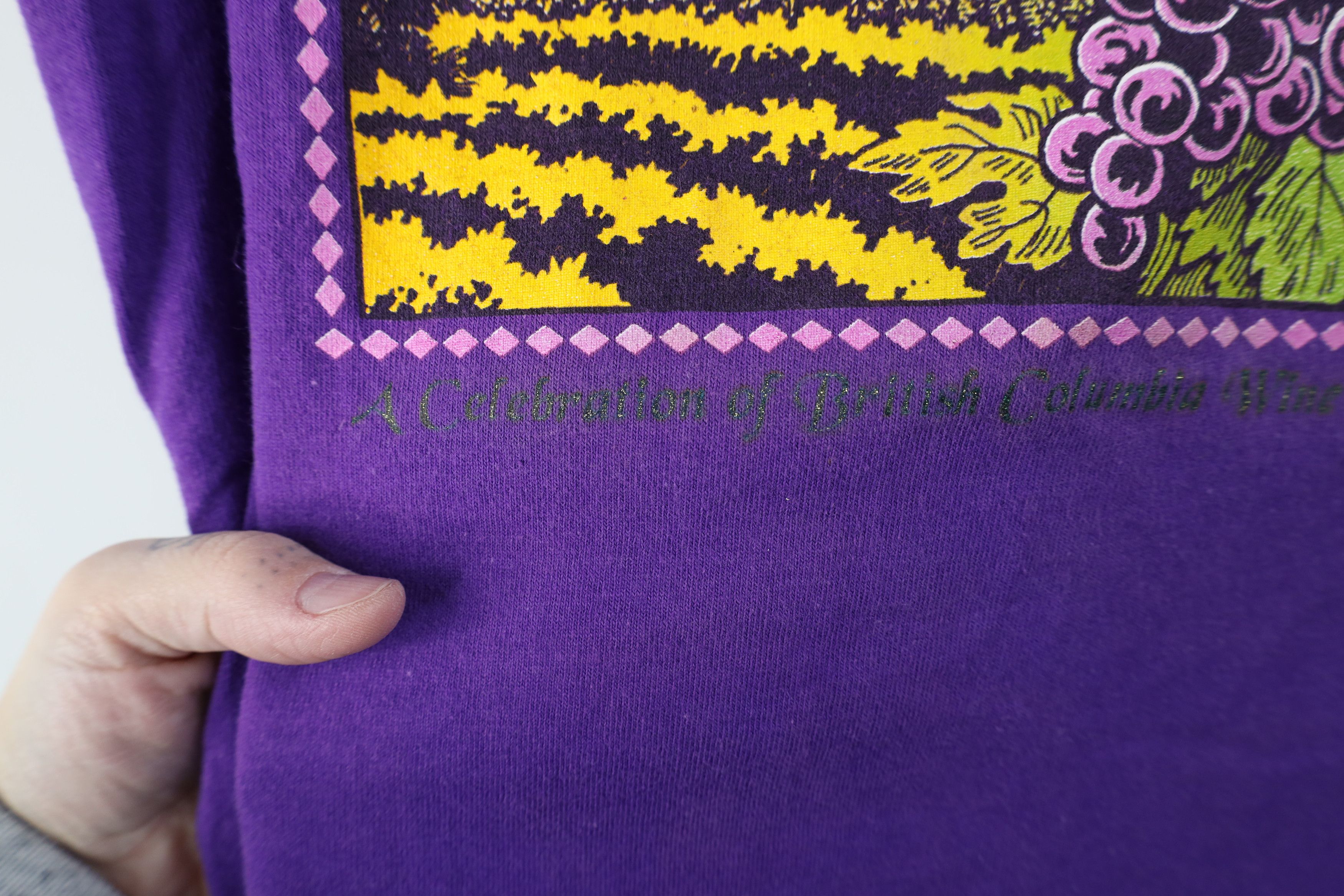 Vintage Vintage 90s Okanagan Wine Festival Canada T-Shirt Purple Size M / US 6-8 / IT 42-44 - 6 Thumbnail