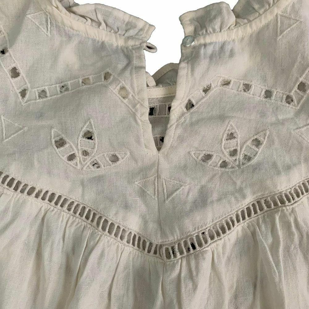 Designer New White Dress Pull & Bear S Hippie Country Size S / US 4 / IT 40 - 7 Thumbnail