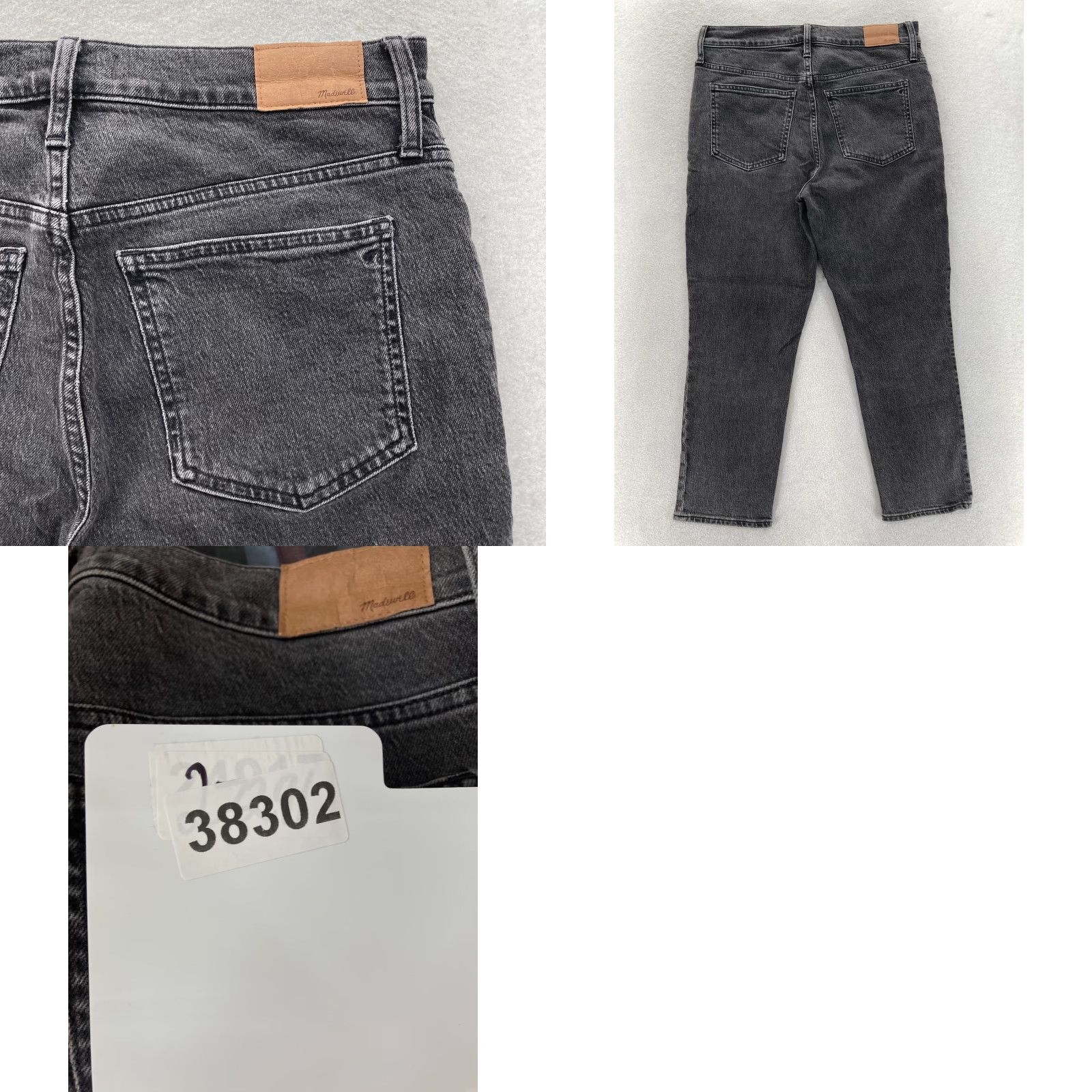Madewell Madewell The Perfect Vintage Straight Jean Women's 29P Charcoal Wash Black Denim Jeans Size 24" / US 00 / IT 34 - 9 Thumbnail