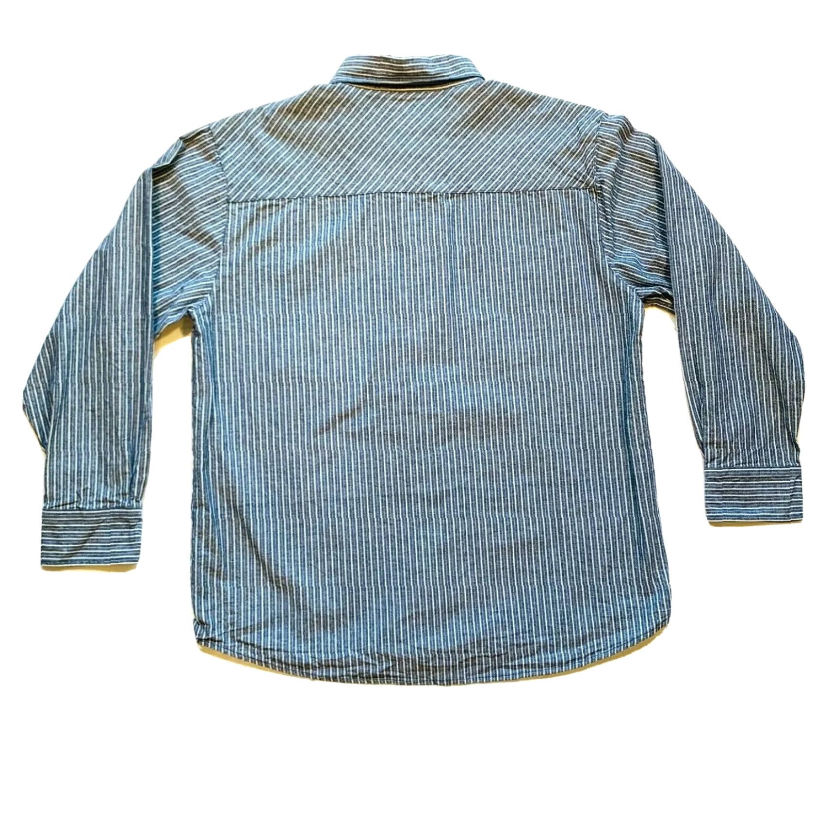 Denime CE Schmidt Workwear Denim Shirt Jacket Button Down Striped Cowboy Western L NWOT Mens Shirt Size US L / EU 52-54 / 3 - 2 Thumbnail