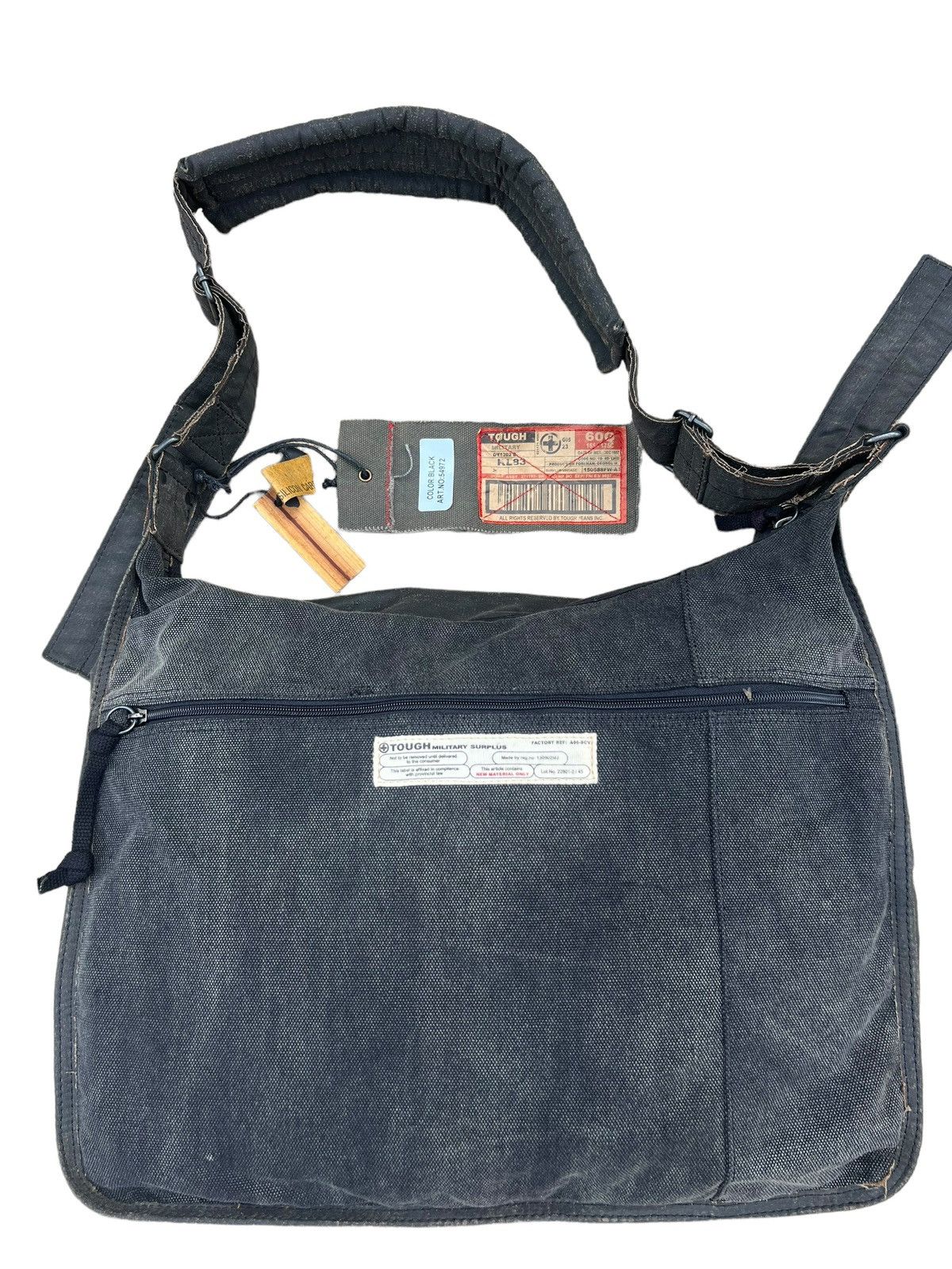 Vintage RARE! Vintage Tough Jeans Military Distress Wax Large Bag Size ONE SIZE - 3 Thumbnail