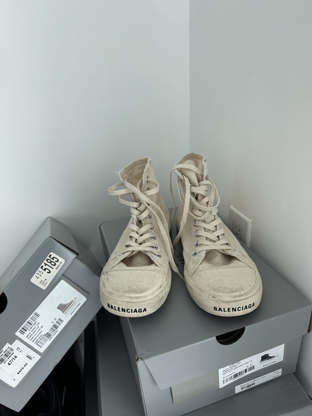Balenciaga Balenciaga Paris high top white Size US 8.5 / EU 41-42 - 1 Thumbnail