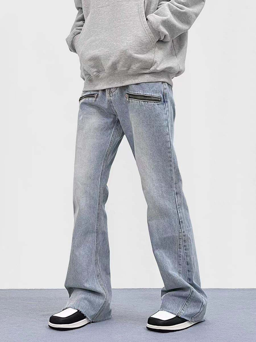 Japanese Brand × Jean Micro Flare Straight Leg Loose Jeans Size US 32 / EU 48 - 2 Thumbnail
