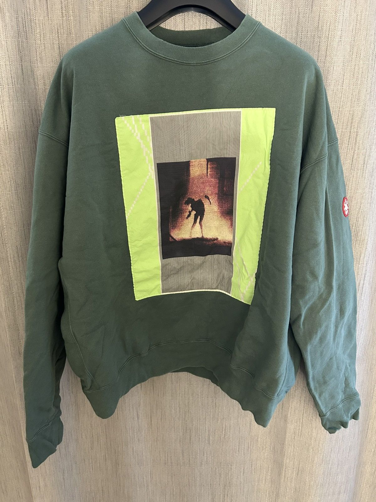 Cav Empt Cav Empt Green Paneled Graphic Crewneck Sweatshirt Size US XL / EU 56 / 4 - 1 Thumbnail