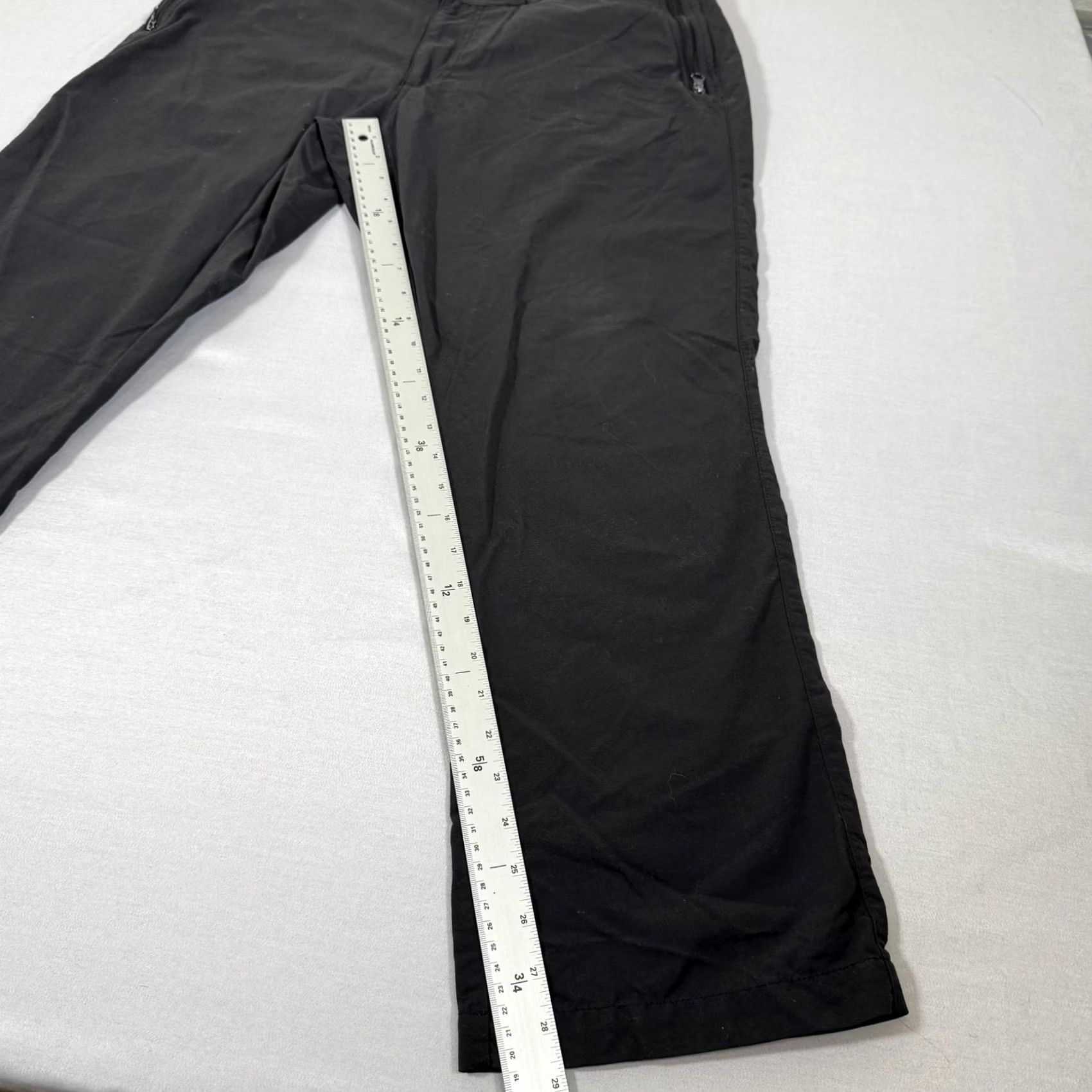Vintage Clothing Arts Pants Mens Black 38x30 Pick Pocket Proof Travel Chino Lightweight Size US 38 / EU 54 - 3 Thumbnail