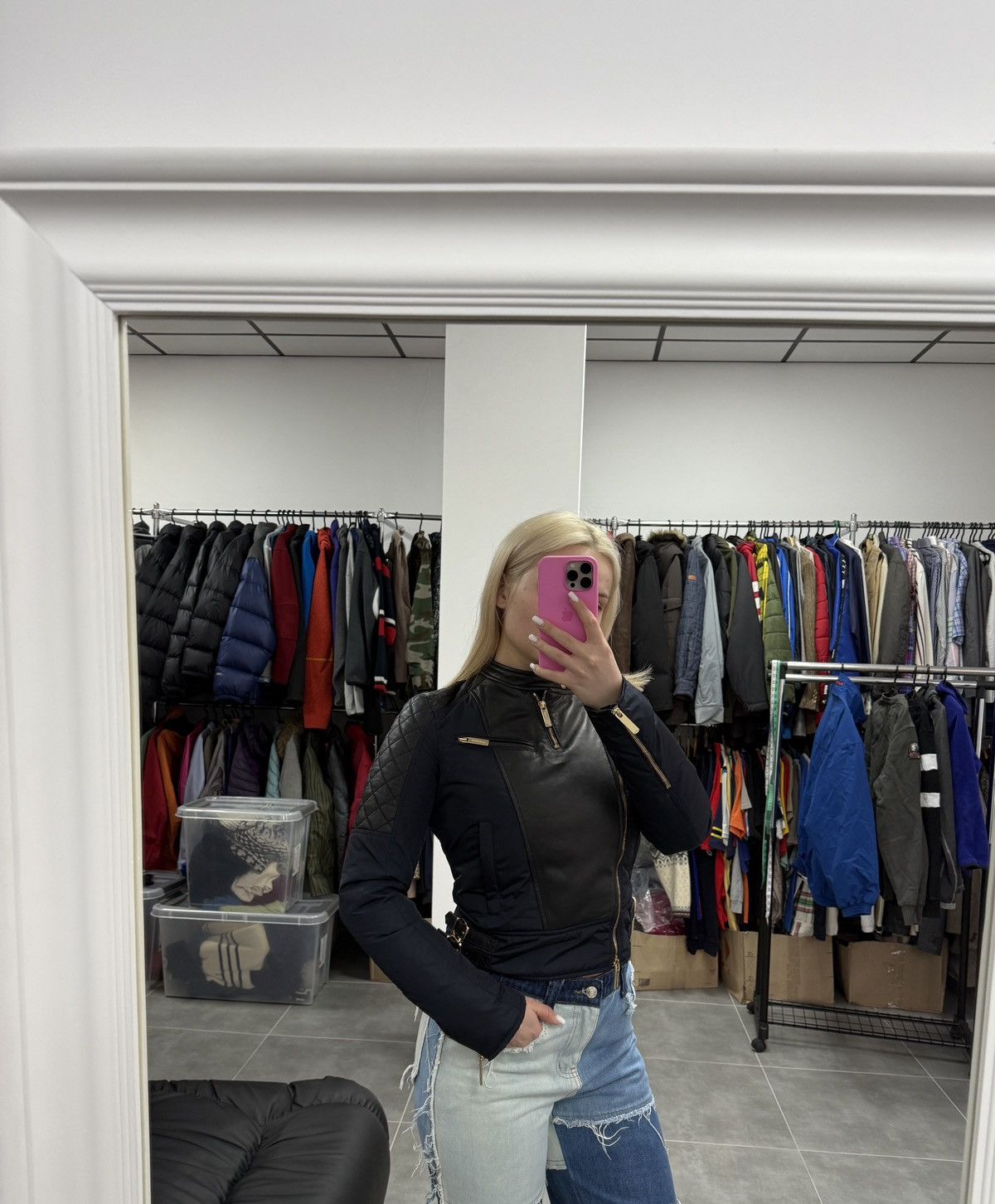 Dsquared2 Dsquared2 Nylon Leather Down Biker Jacket Women Size 42 Size S / US 4 / IT 40 - 3 Thumbnail