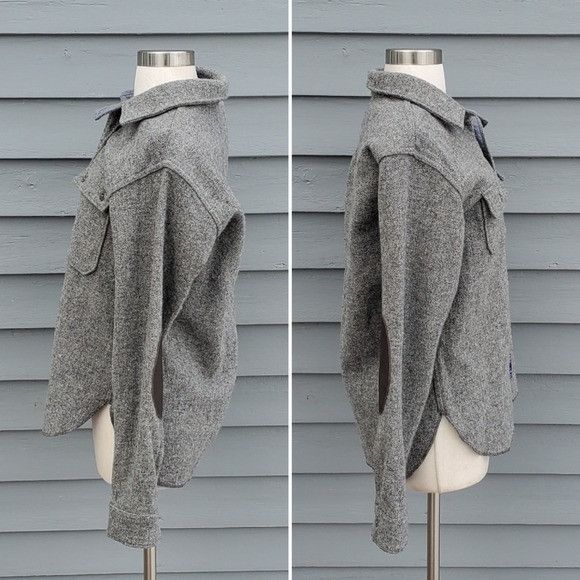 Engineered Garments Engineered Garments Faribault Woolen Mills Gray Wool Shacket Size US M / EU 48-50 / 2 - 3 Thumbnail