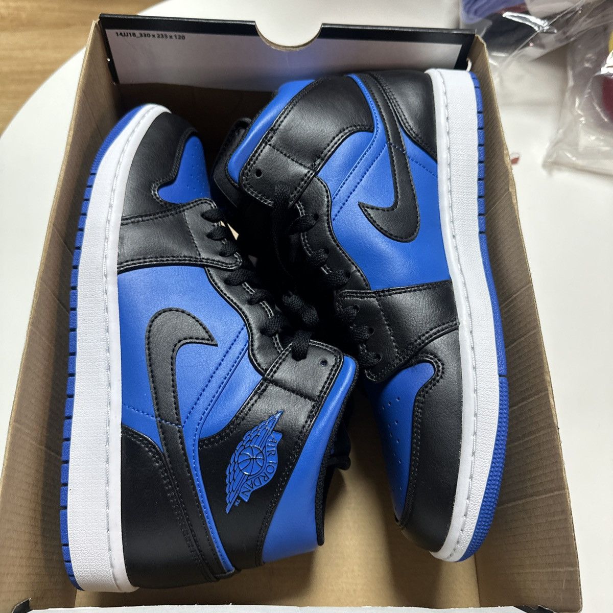 Nike New JORDAN 1 MID ROYAL BLUE-BLACK SZ 10.5 US MEN DQ8426-042 Size US 10.5 / EU 43-44 - 11 Thumbnail
