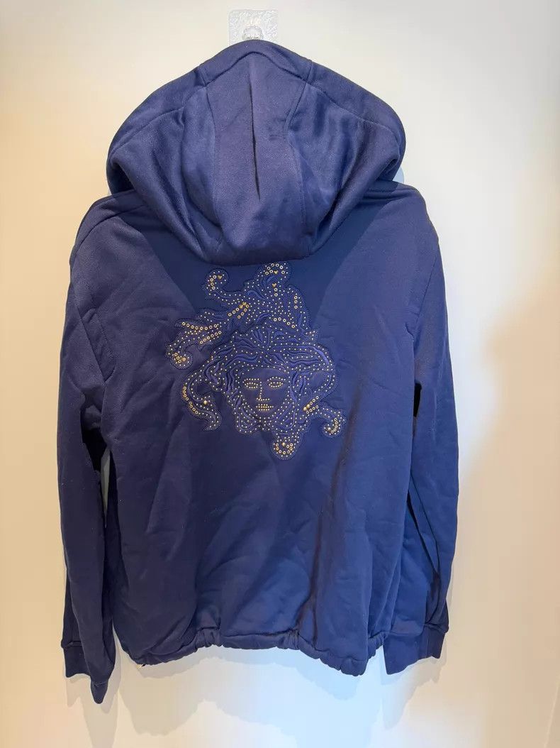 Versace Versace Blue gold-buckled Medusa avatar hooded zip jacket Size US L / EU 52-54 / 3 - 2 Thumbnail