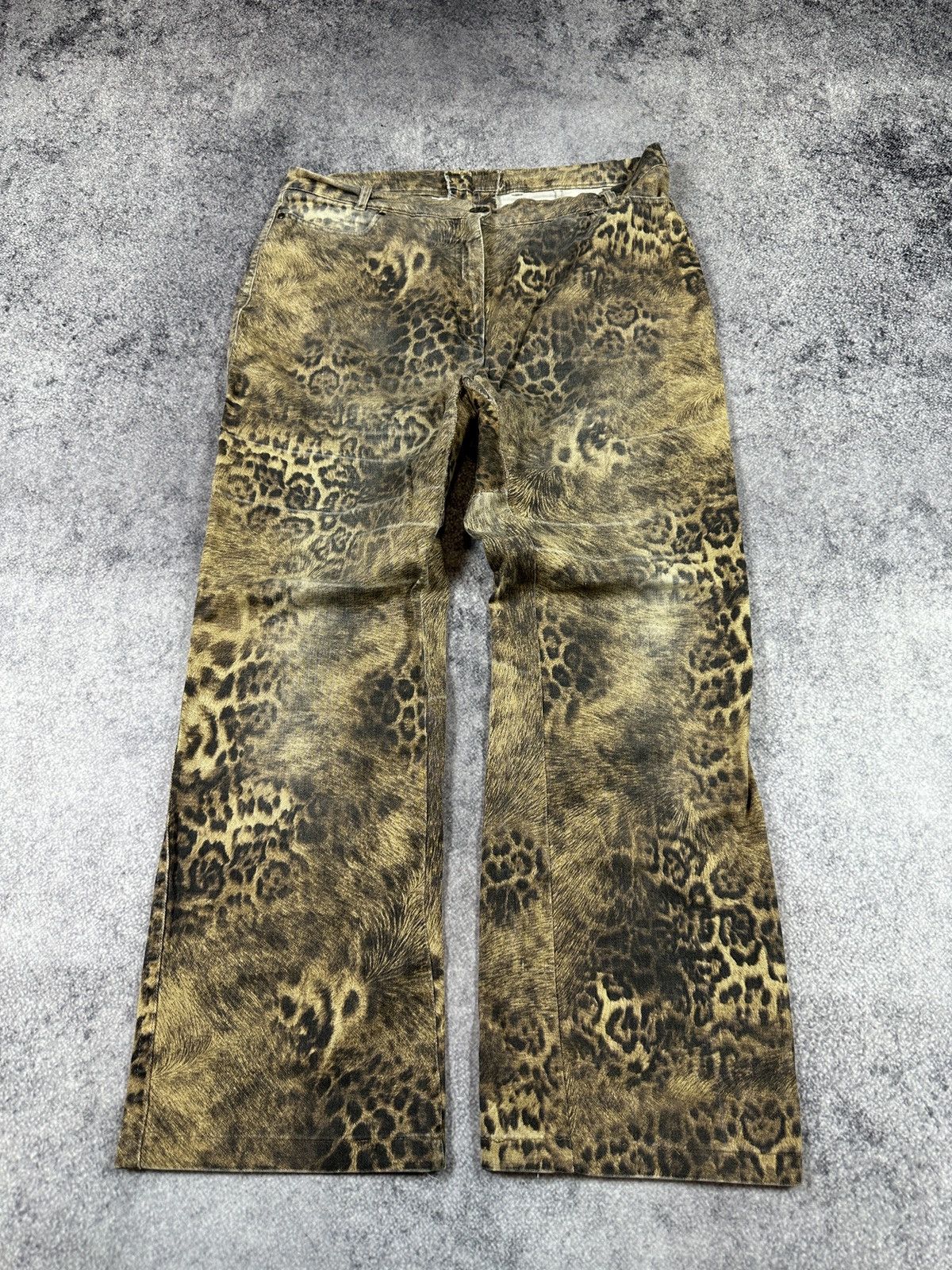Vintage Y2K Leopard Pants 90s Avant Garde Streetwear ALT Women M Size 28" / US 6 / IT 42 - 1 Thumbnail