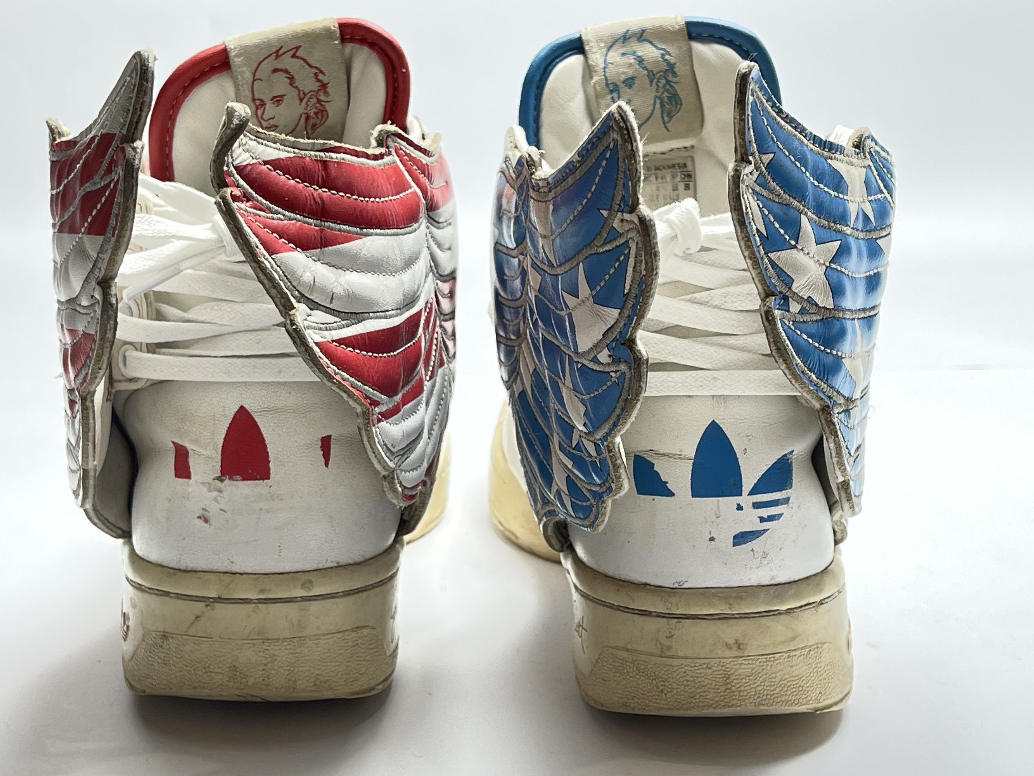 Adidas × Jeremy Scott Adidas Jeremy Scott Wings 2.0 FLAG Stars and Stripes V24619 Size US 7.5 / EU 40-41 - 10 Thumbnail