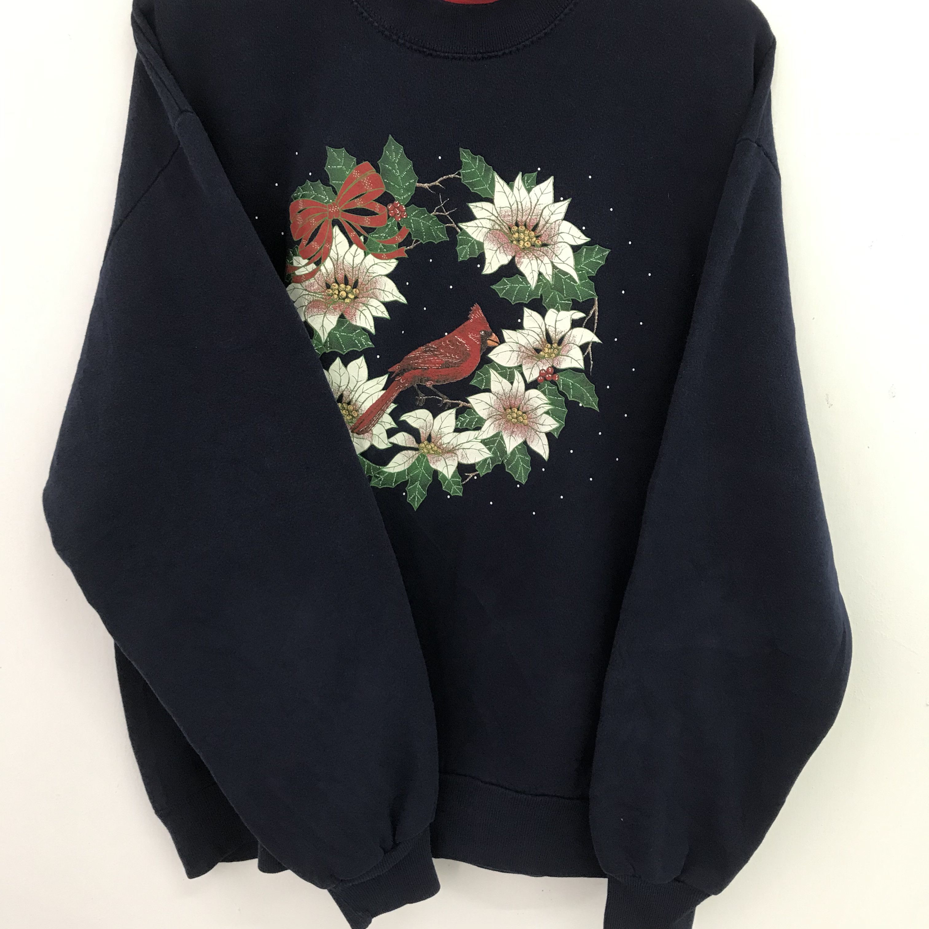 Cardinal of Canada Vintage 90s Cardinal Bird Floral Blue Sweatshirt - 574 Size US L / EU 52-54 / 3 - 5 Thumbnail