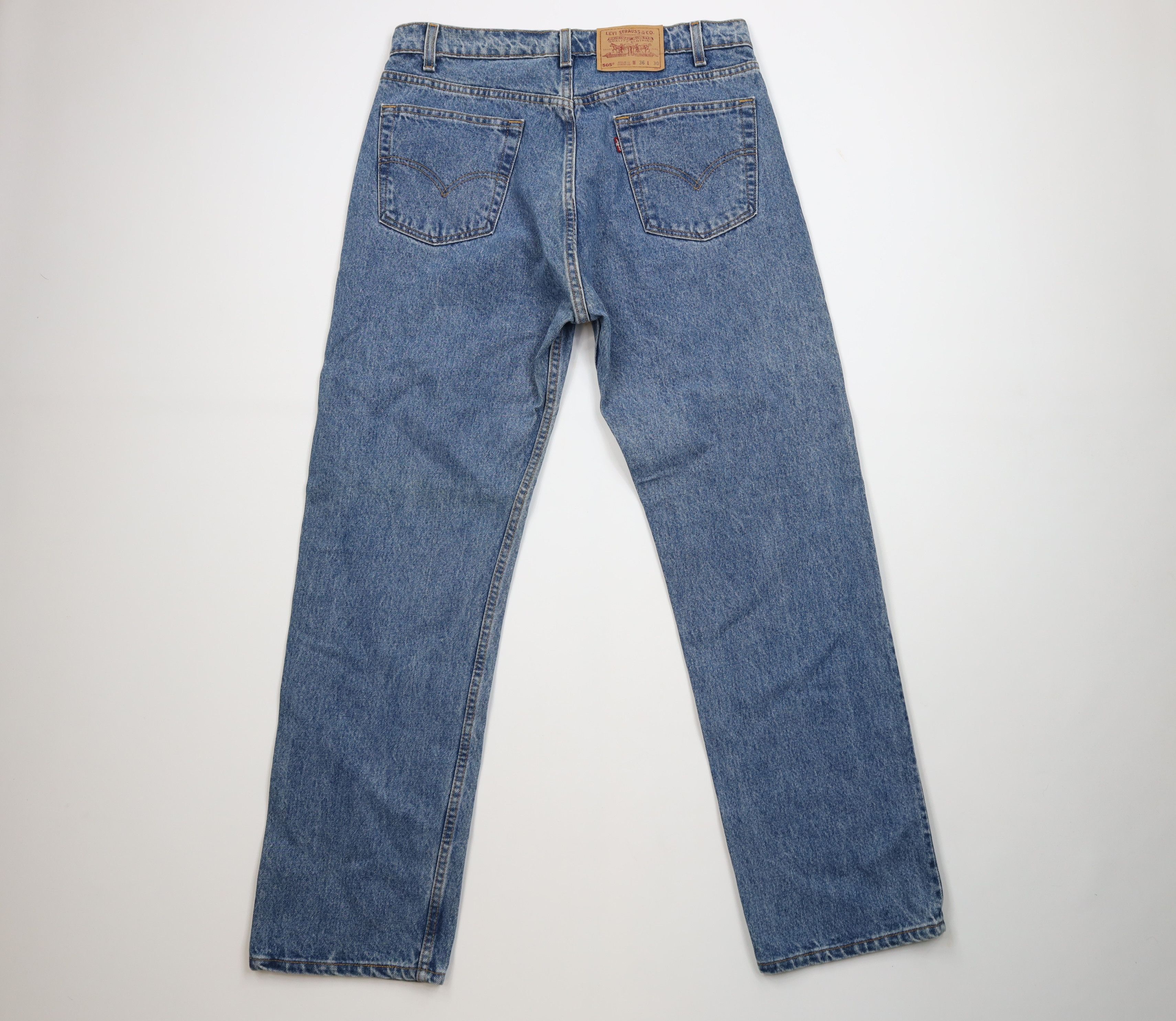 Levi's Vintage 90s Levis 505 Straight Leg Denim Jeans USA Blue Size US 36 / EU 52 - 9 Thumbnail