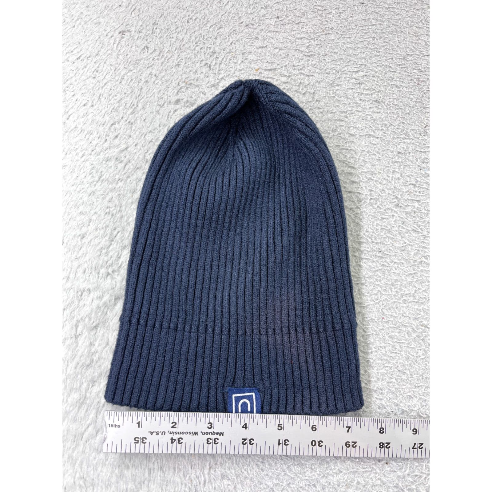 Vintage Capamerica Beanie Cap Adult One Size Fits Most Blue Knit Rayon Polyester Blend Hat Mens Beanie Ski Theme Size ONE SIZE - 5 Thumbnail