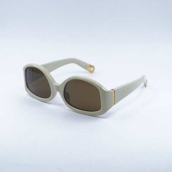 Jacquemus Jacquemus COLAPSO JAC/15 C3 Sunglasses Beige Geometric Frame Size ONE SIZE - 8 Thumbnail