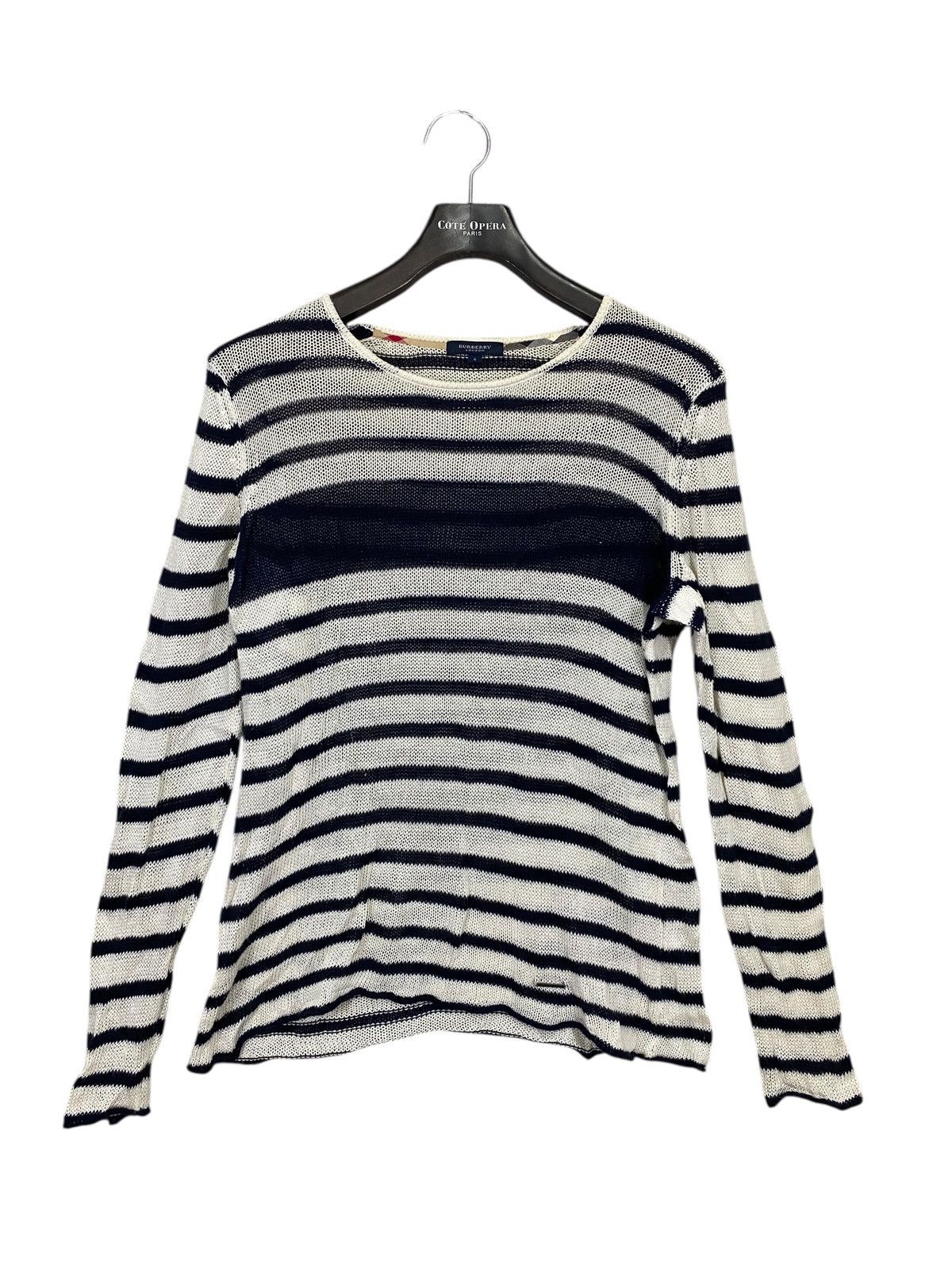 Burberry Vintage burberry london mesh sweater pullover size 4 Size L / US 10 / IT 46 - 1 Thumbnail