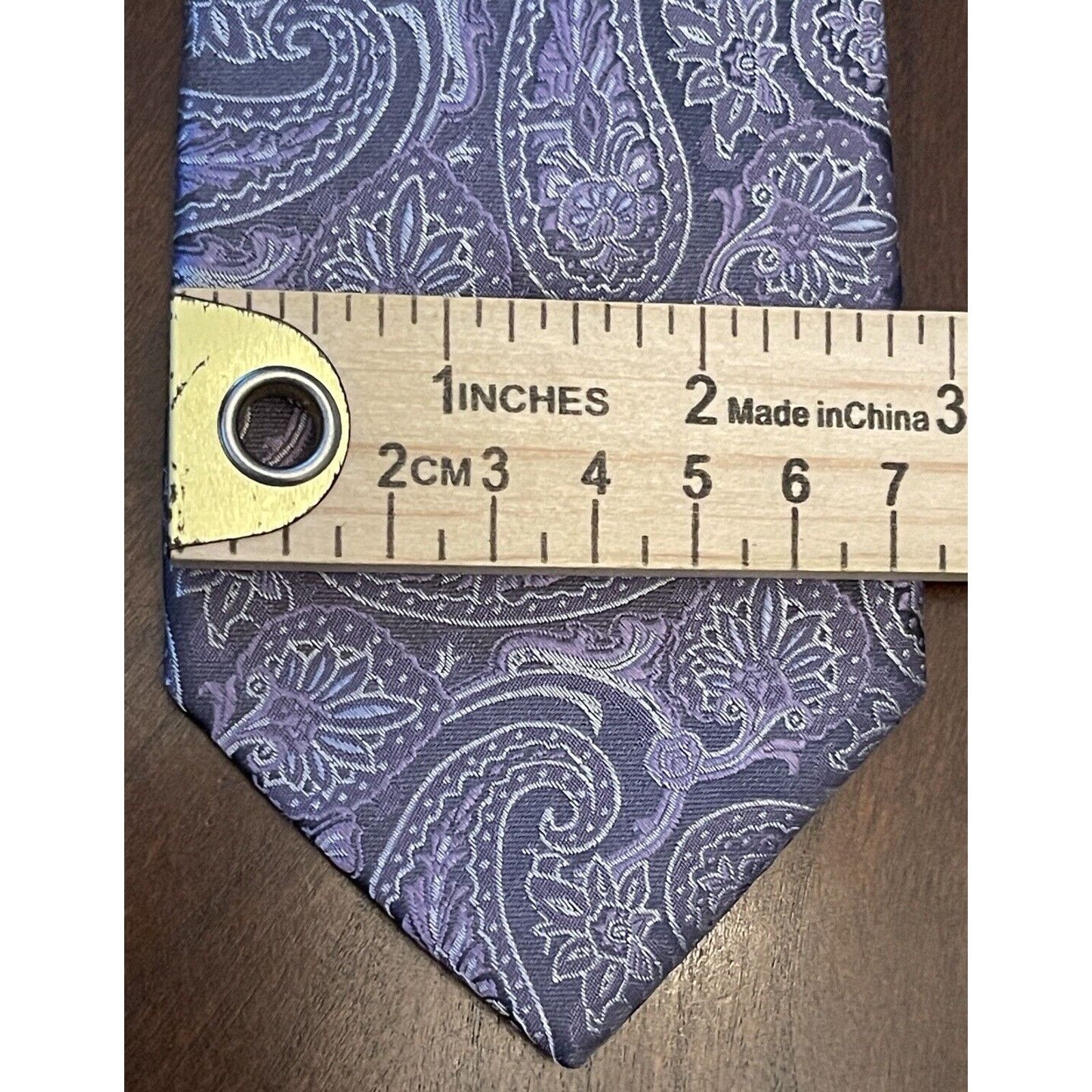 Joseph Abboud Joseph Abboud Purple Gray 100% Silk Made In China Size ONE SIZE - 4 Thumbnail