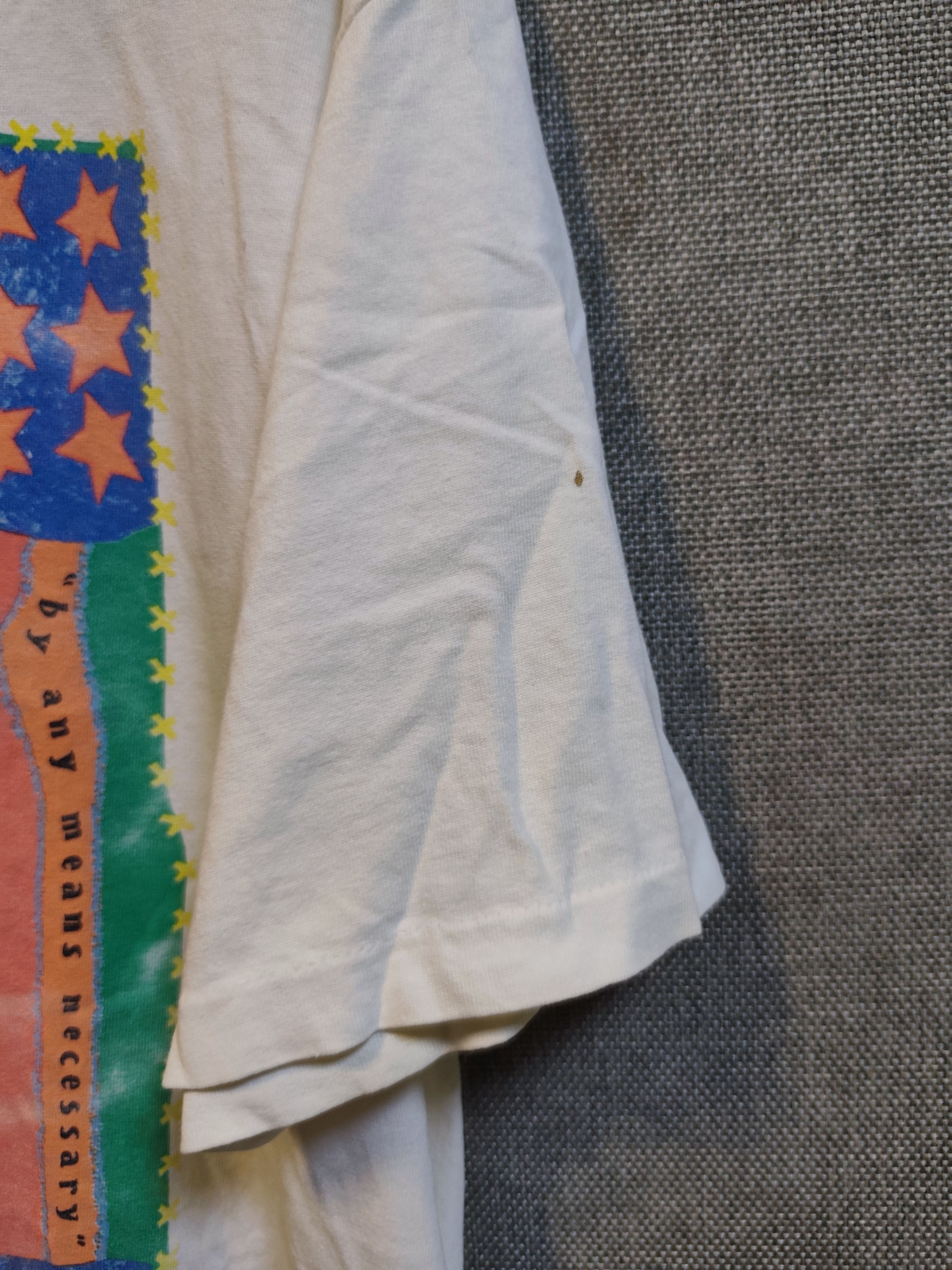 Rap Tees Vtg 90s Malcolm X "By Any Means Necessary" Distressed Tee Size US XL / EU 56 / 4 - 4 Thumbnail
