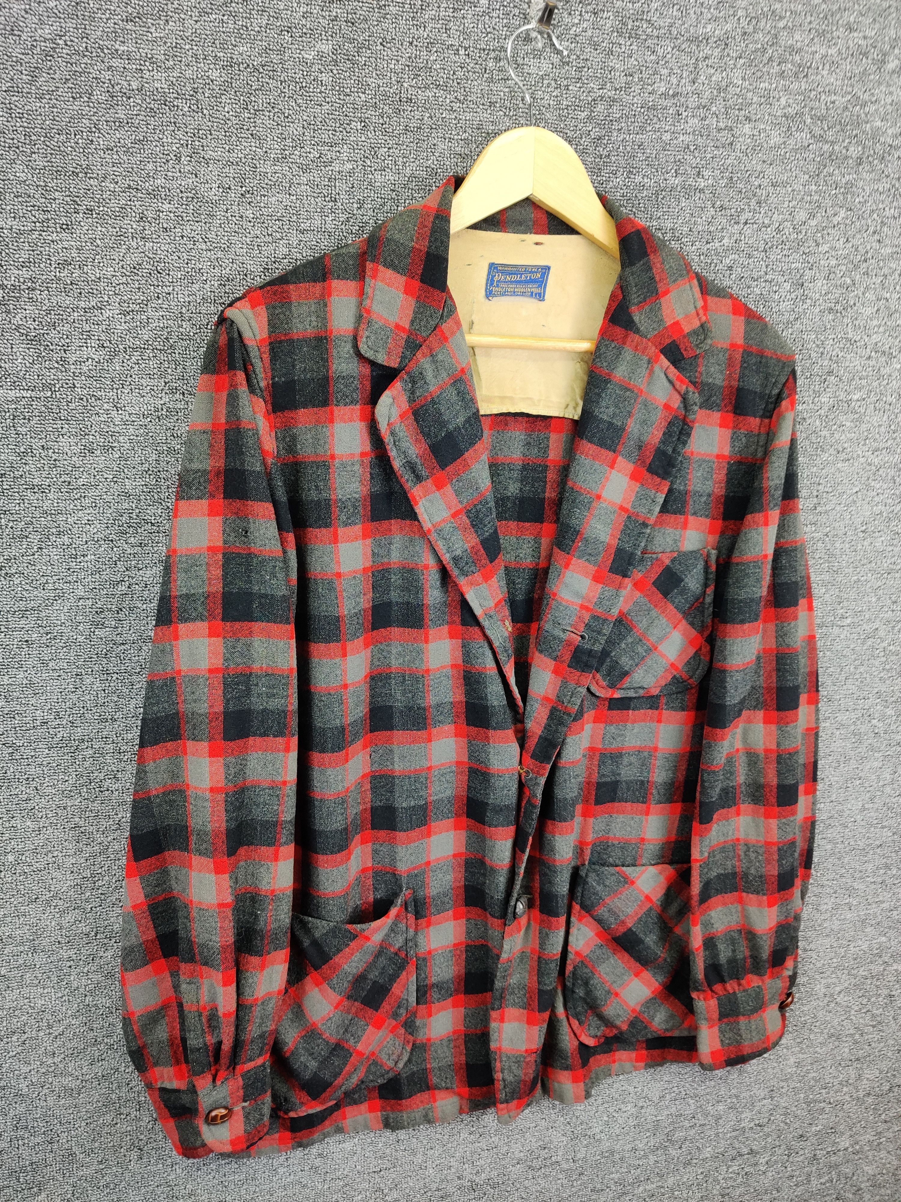 Pendleton Vintage 90's Pendleton Wool Plaid Blazer Size US L / EU 52-54 / 3 - 5 Thumbnail