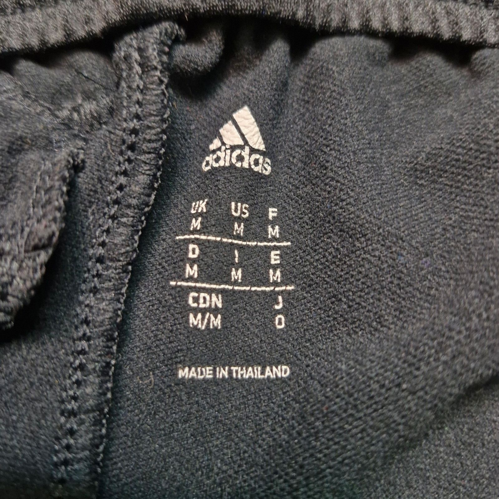 Adidas Adidas Men’s Track Pants Medium Black White Stripes Size US 32 / EU 48 - 3 Thumbnail