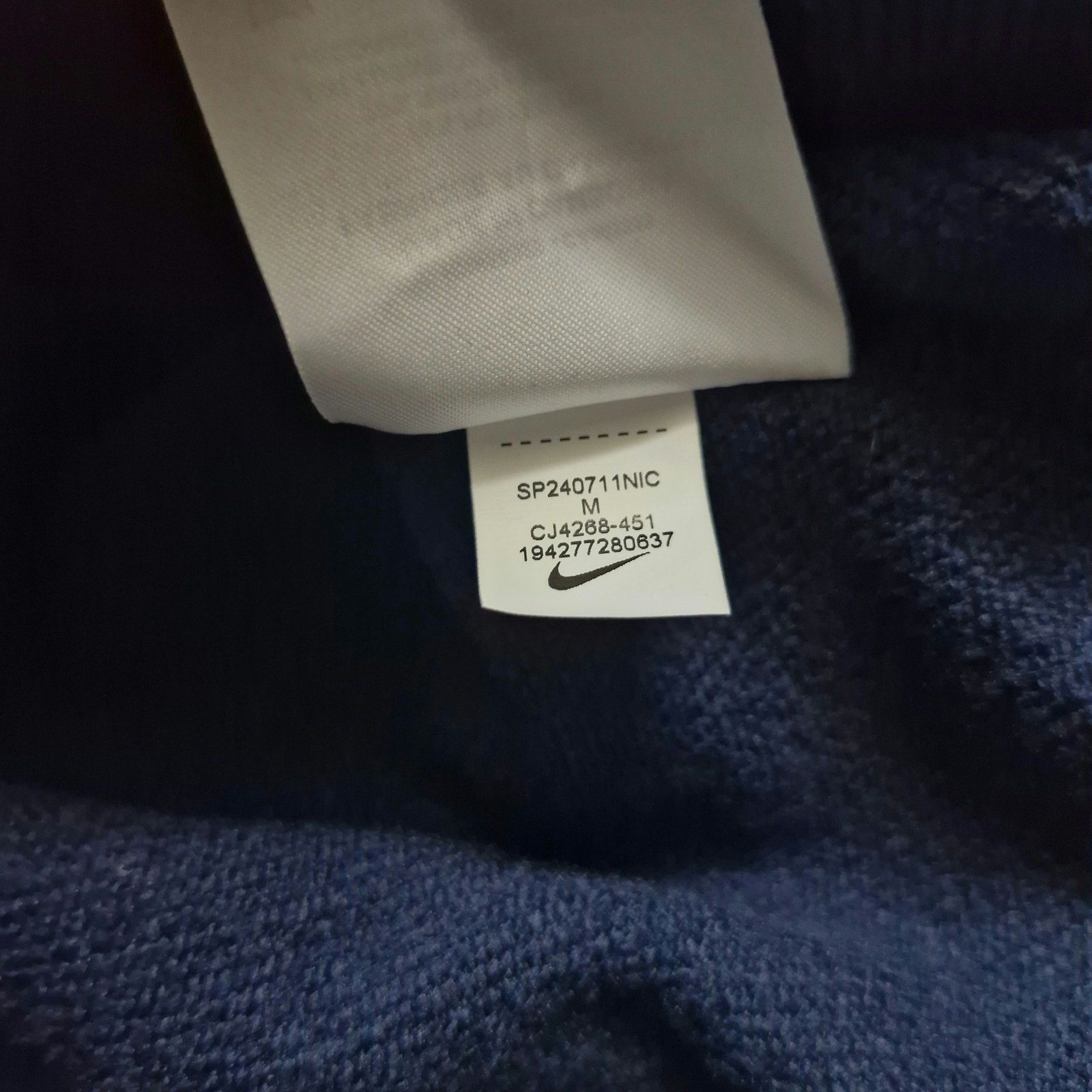 Nike Nike Standard Fit Dri-FIT Navy Sweatshirt Hoodie Men’s M Size US M / EU 48-50 / 2 - 5 Thumbnail