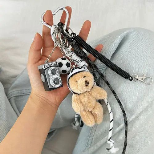 VIBE Punk Style Helmet Bear Keychain Size ONE SIZE - 7 Thumbnail