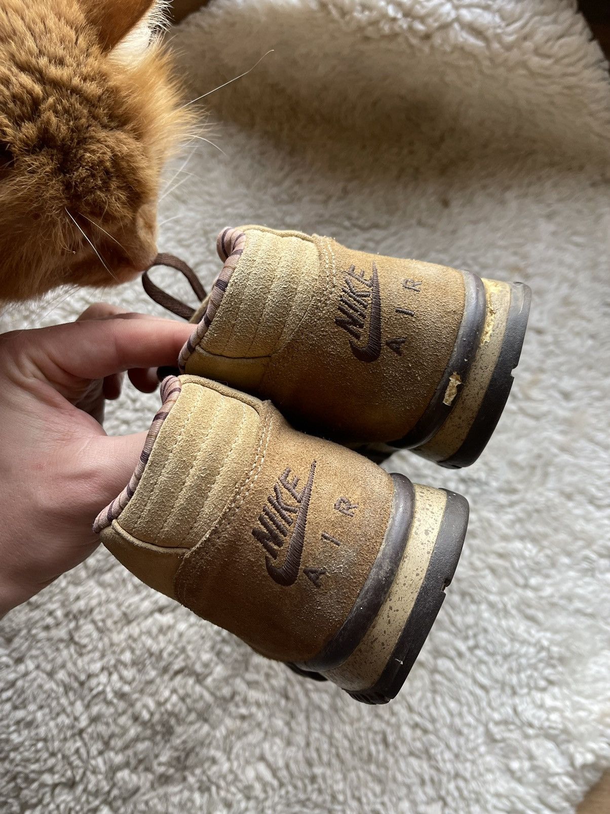 Japanese Brand × Nike × Vintage 2003 Nike Air Trainer 1 Brown Shima Shima vintage high Size US 7.5 / EU 40-41 - 6 Thumbnail