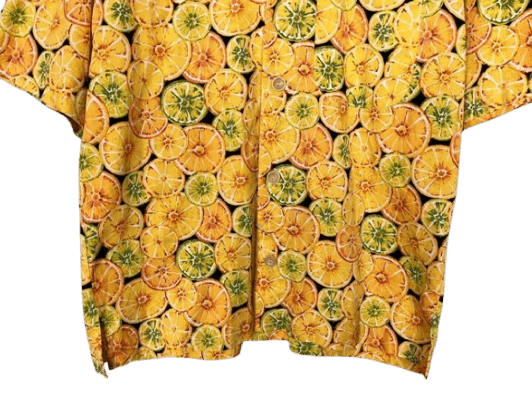 Japanese Brand 🍋 Signum shirt vintage short sleeves print lemons citrus Size US S / EU 44-46 / 1 - 6 Thumbnail
