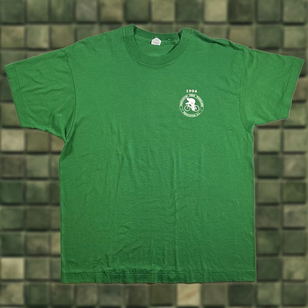 Vintage VINTAGE Princeton University Bicycling Event Tee Screen Stars Large Green 90s College Mens Size US L / EU 52-54 / 3 - 1 Thumbnail