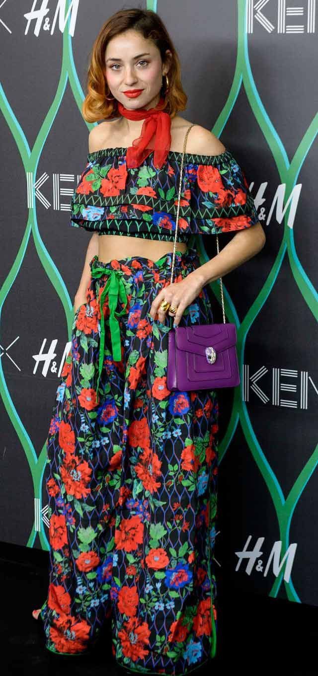 H&M × Kenzo Kenzo x H&M Silk Blend Floral Top Blouse y2k Size M / US 6-8 / IT 42-44 - 7 Thumbnail