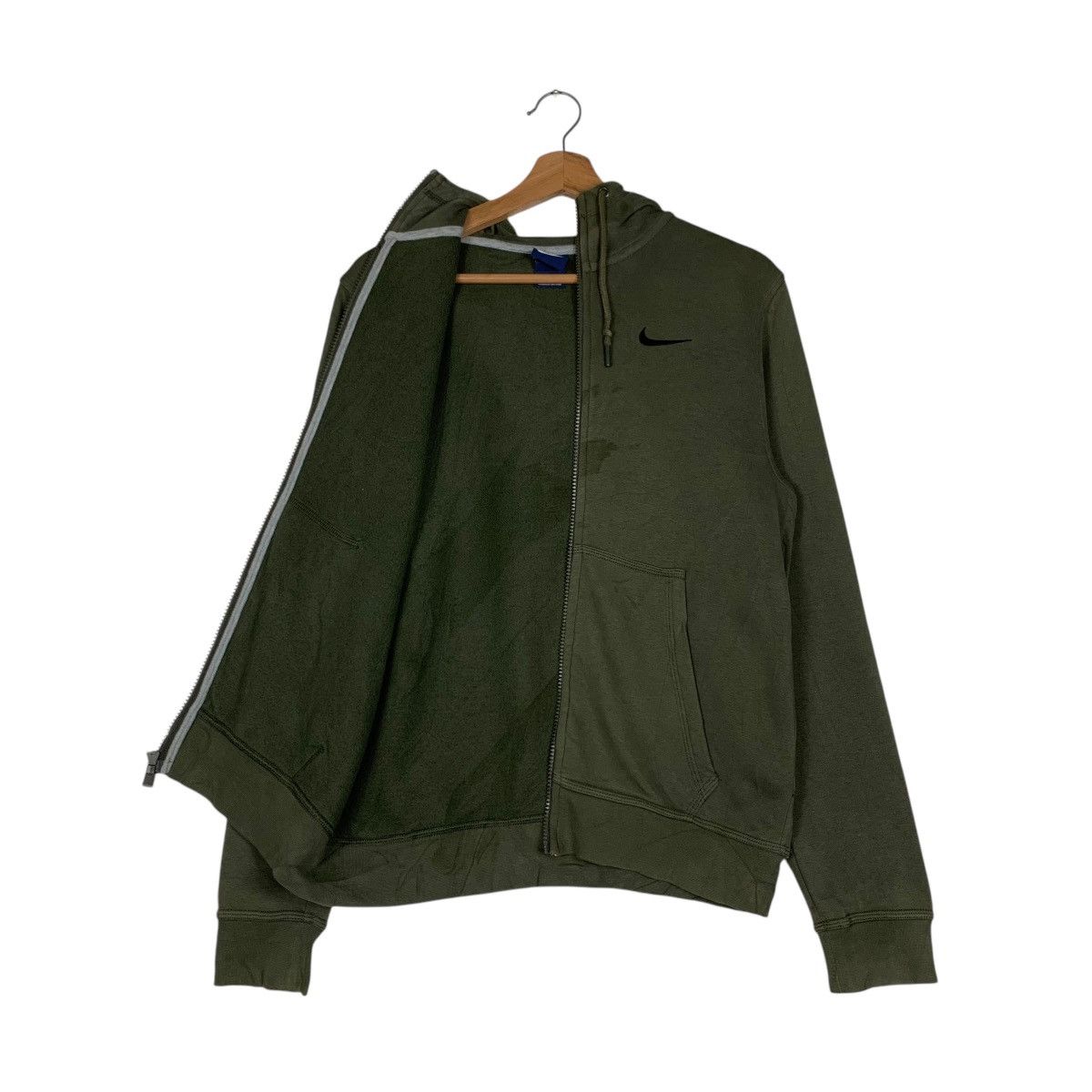 Nike NIKE Small Logo Green Zipper Hoodies Sweatshirt #1484-C67 Size US S / EU 44-46 / 1 - 9 Thumbnail